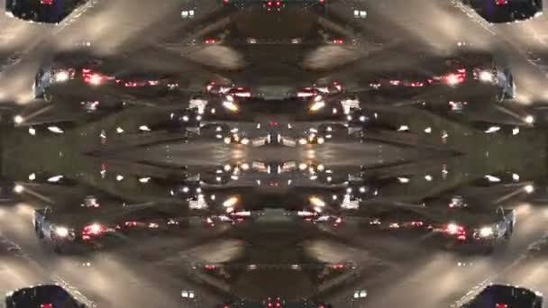 Beyaz Kırmızı Işık Arabaların Soyut Hareket Arkaplanı — Stok video