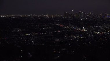 Geceleri Los Angeles şehir manzarası