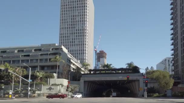 Los Angeles Usa February 2021 Western Entrance Second Street Tunnel — Stock Video