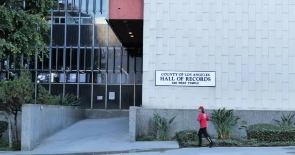 Los Angeles Usa January 2021 Entrance Los Angeles Hall Records — Stock Video