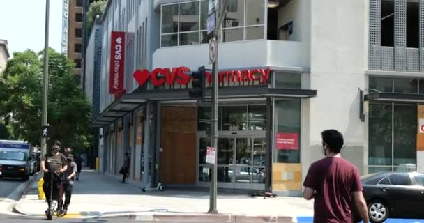 Los Angeles Usa Листопада 2020 Cvs Pharmacy Центрі Міста Після — стокове відео