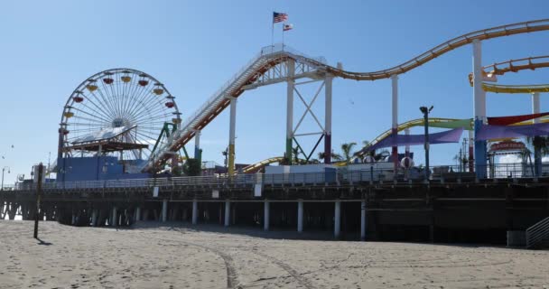 Santa Monica Maart 2020 Santa Monica Pier Pretpark Zijn Gesloten — Stockvideo