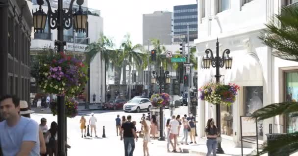 Beverly Hills Usa Aug 2021 European Style Courtyard Rodeo Drive — 비디오