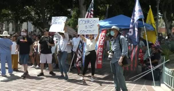 Los Angeles Usa Augusztus 2021 Emberek Összegyűlnek Los Angelesben Hogy — Stock videók