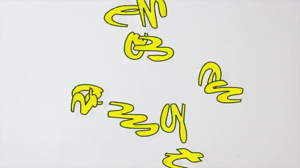 Yogur Limón Stop Motion Animación Con Texto Que Aparece — Vídeo de stock