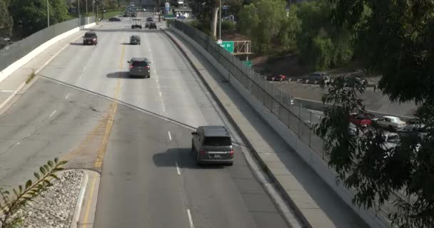 Путепровод Через Автомагистралей Лос Анджелесе — стоковое видео
