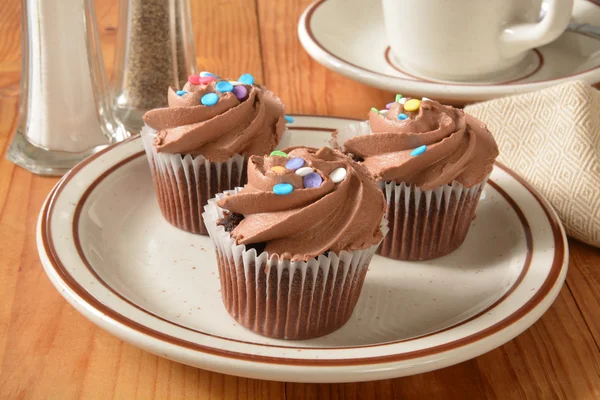 Chocolate cupcakes — Stock Photo, Image