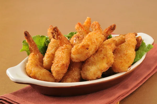 Deep fried butterfly shrimp — Stock Photo, Image