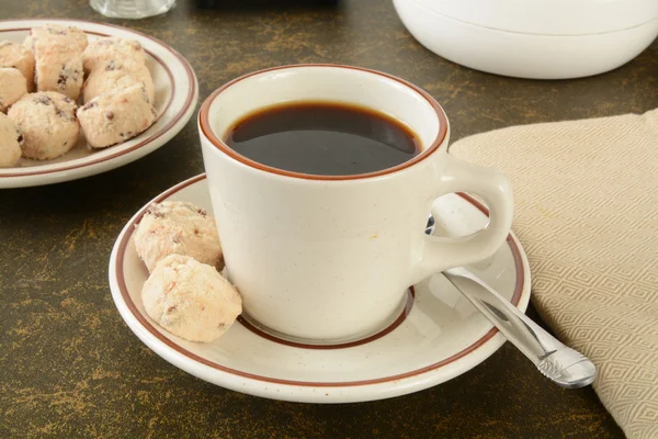 Biscotti e caffè — Foto Stock