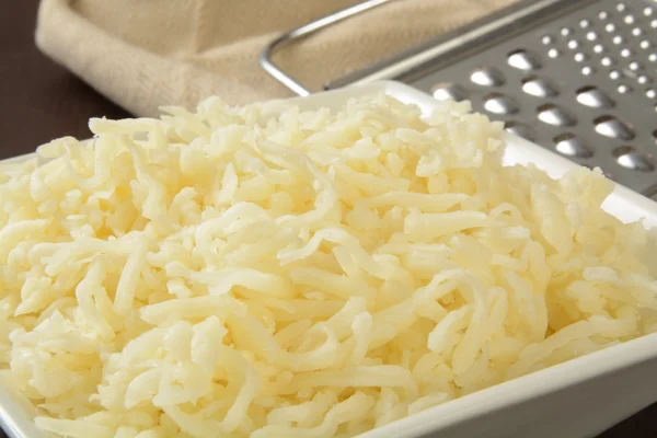 Shredded mozzarella cheese — Stock Photo, Image