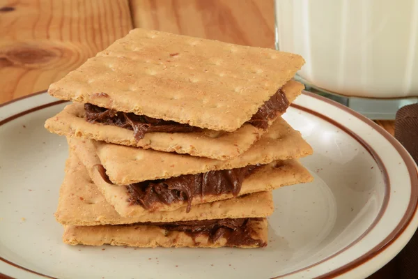 Graham crackers with frosting — Stock Photo, Image