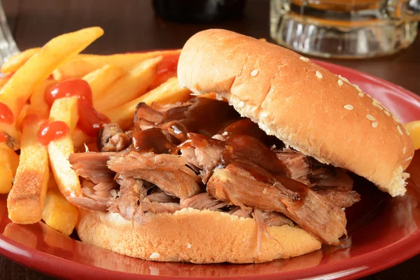 Barbecue pork sandwich — Stock Photo, Image