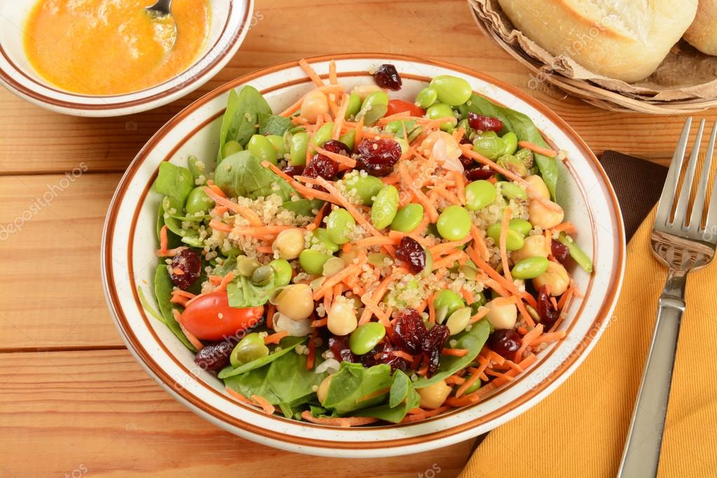 Healthy spinach salad — Stock Photo © MSPhotographic 55331253