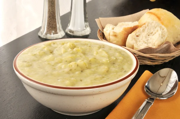 Sopa de puerro de patata — Foto de Stock