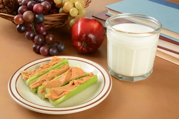 Peanut butter and celery after school