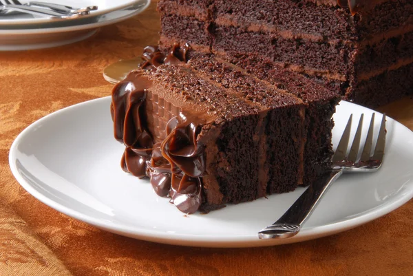 Rich chocolate cake — Stock Photo, Image