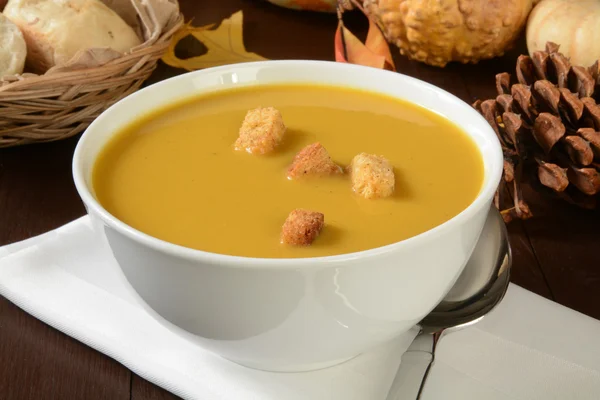 Butternut-Kürbissuppe — Stockfoto