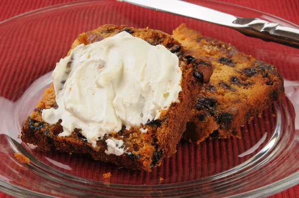 Gâteau aux fruits au fromage à la crème — Photo