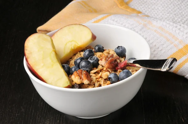 Granola ecológica con frutas, frutos secos y bayas —  Fotos de Stock