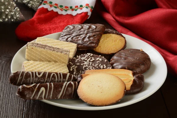 Geassorteerde kerstkoekjes — Stockfoto