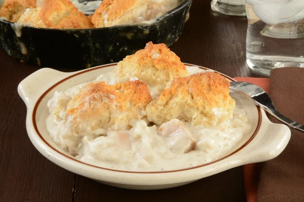 Zapiekanka z kurczaka pot pie — Zdjęcie stockowe