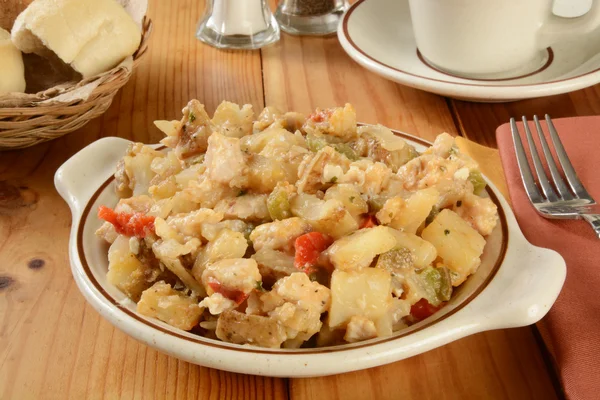 Pollo y patatas con verduras — Foto de Stock