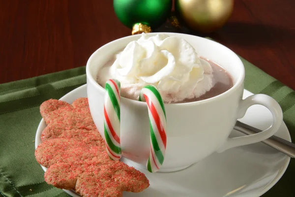 Christmas hot chocolate — Stock Photo, Image