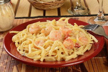 karides scampi ve linguine