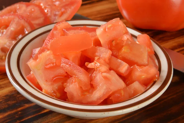 Pomodori a dadini — Foto Stock