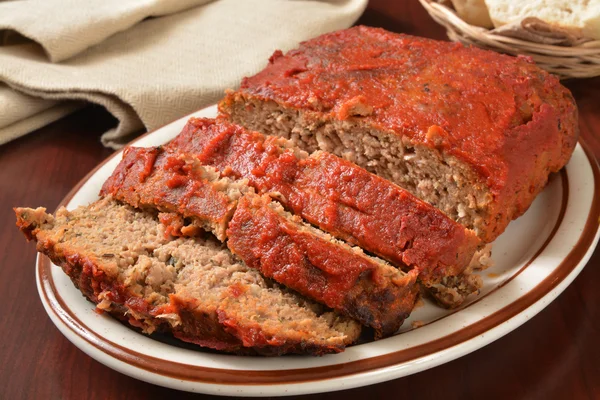 Leckere Scheiben Hackbraten — Stockfoto