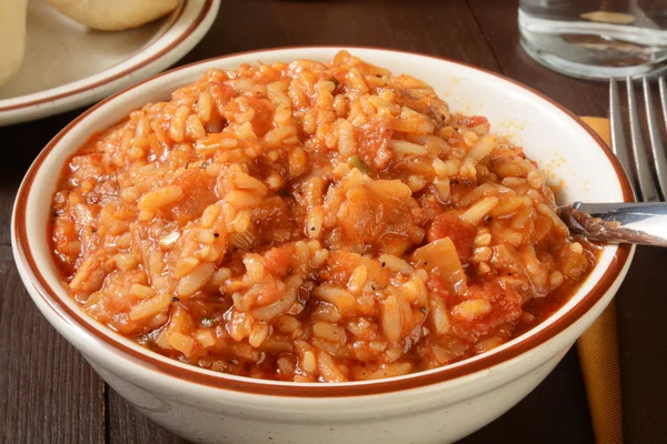 Ciotola di jambalaya di pollo — Foto Stock