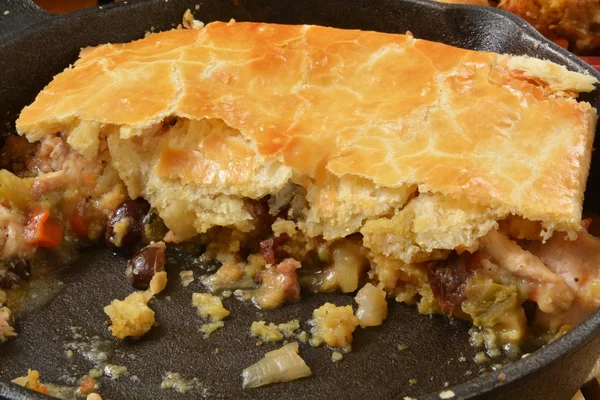 Homemade turkey pot pie — Stock Photo, Image