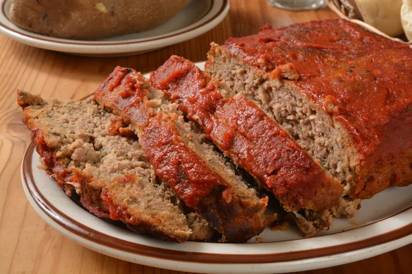 Pain de viande à la pâte de tomate — Photo