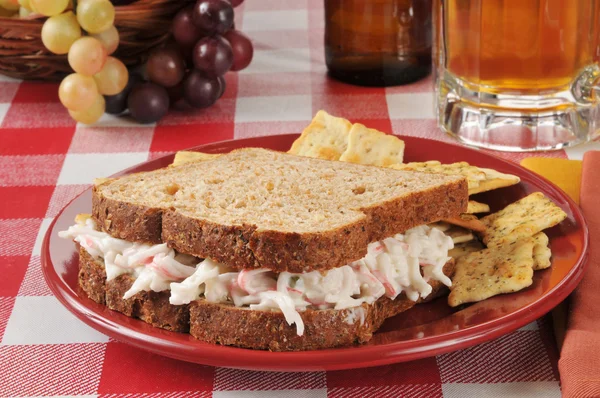 Crab salata sandwich — Fotografie, imagine de stoc
