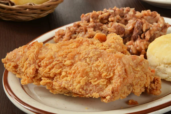 튀긴된 닭 가슴살 — 스톡 사진