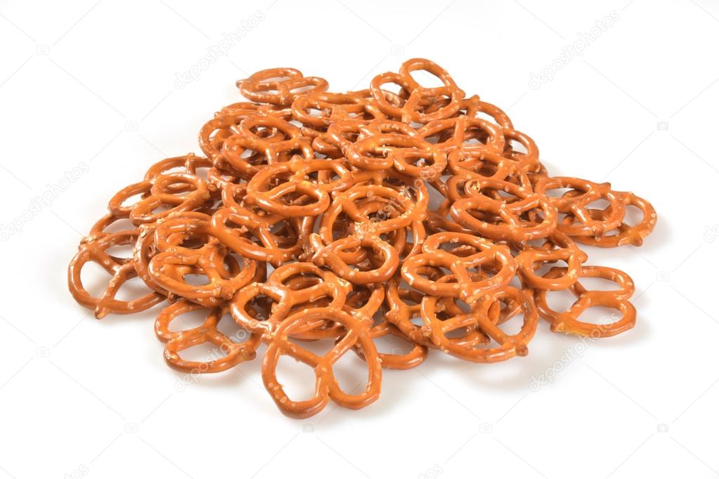 Mound of salted pretzels