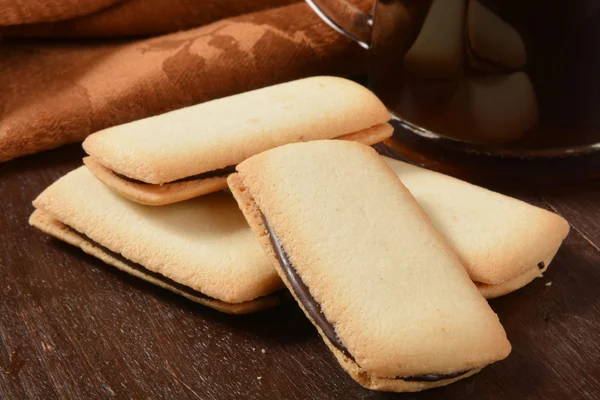 Crispy cookies with chocolate — Stock Photo, Image
