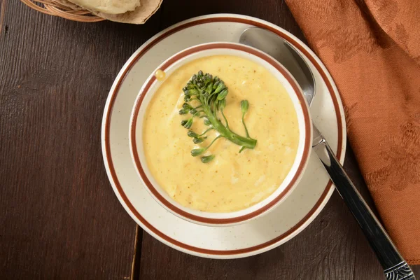 Crema de sopa de brócoli — Foto de Stock