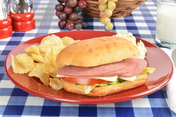 Sandwich met Zwitserse kaas — Stockfoto