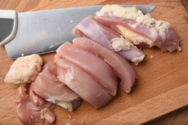 tavuk uyluk dilimlenmiş