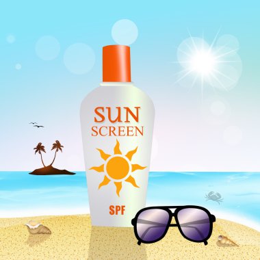 Sahilde güneş koruma