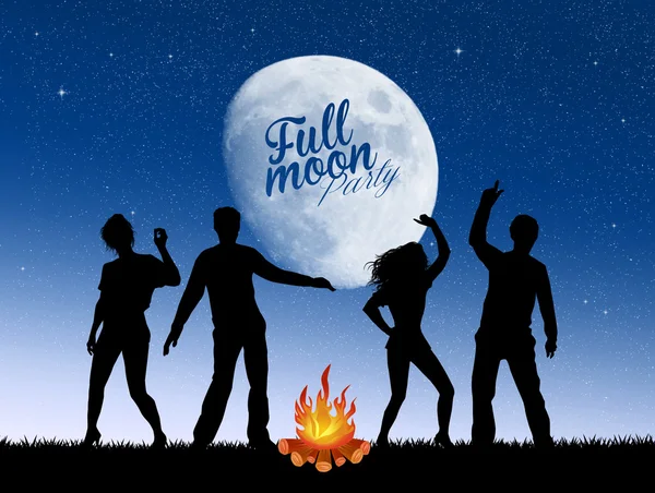 Full moon party — Stok fotoğraf