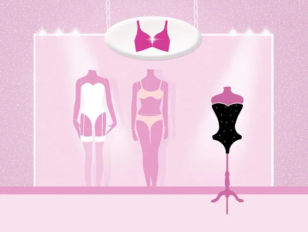 Illustrazione del negozio di lingerie — Foto Stock