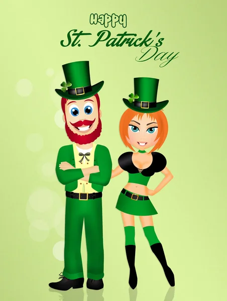 聖 Patrick の日のカップル — ストック写真