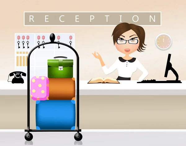 Receptionist in hotel — Stock Photo, Image