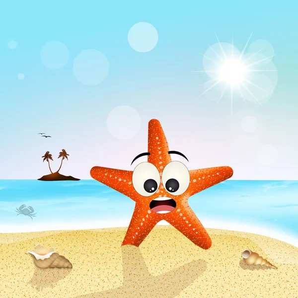 Starfish on the beach — Stock Photo, Image