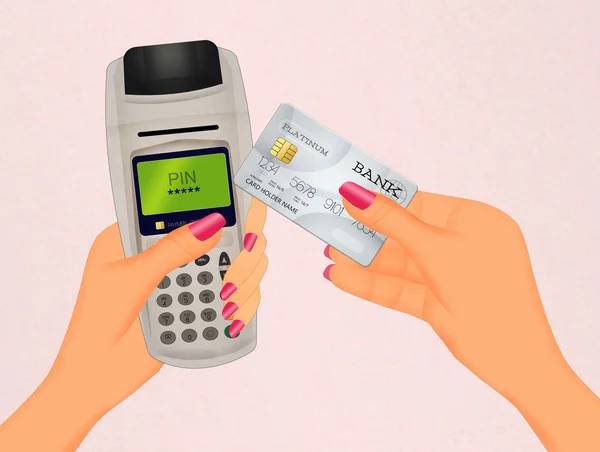 Payment by credit card — Stock Photo, Image