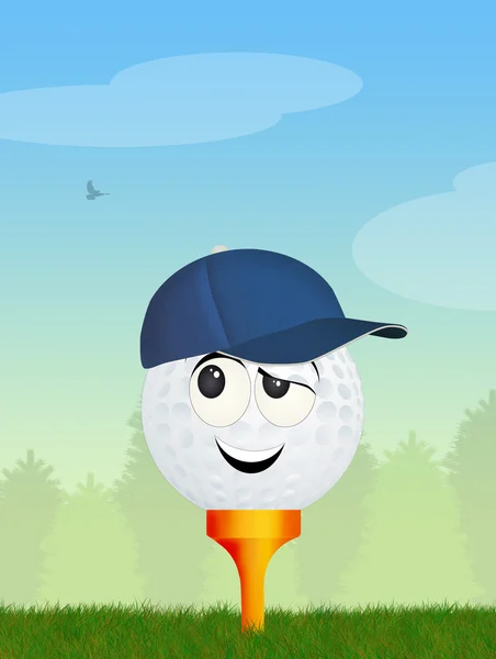 Illustration of golf ball — Stock Photo, Image