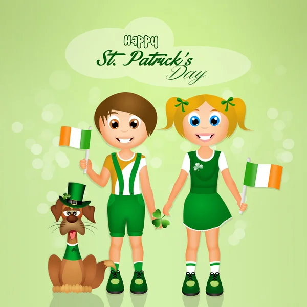 Gyermekek St. Patrick nap — Stock Fotó