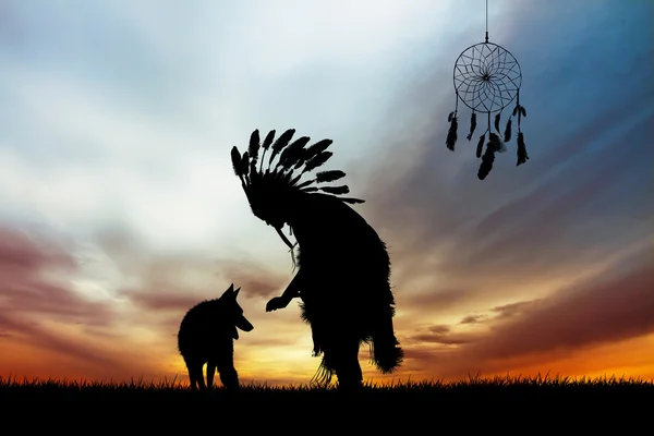 美国土著印第安人 — 图库照片